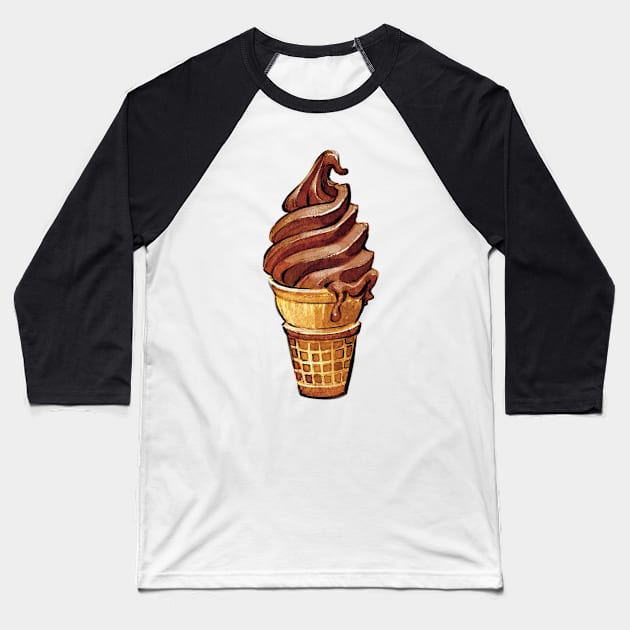 Just Ice Cream Baseball T-Shirt by jessicawarrick